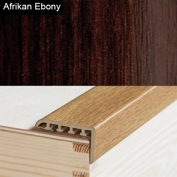 20mm UPVC Wood Effect Stair Edge Nosing Trim