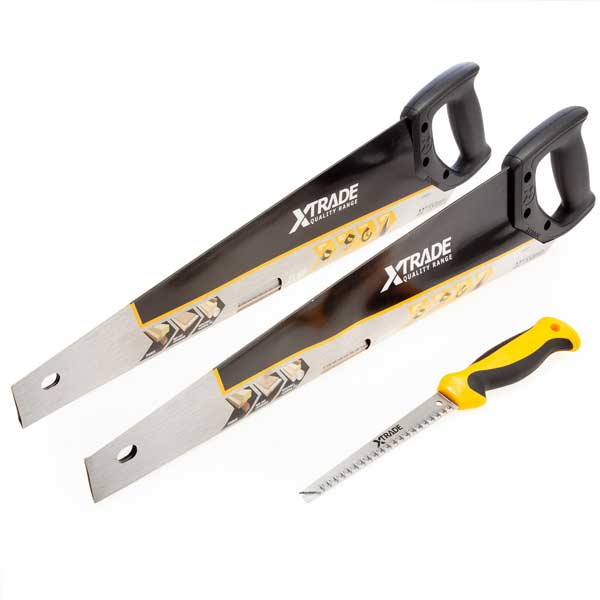 3-Piece Hand Saw Set - 550mm Hand Saws & 150mm Jab Saw
