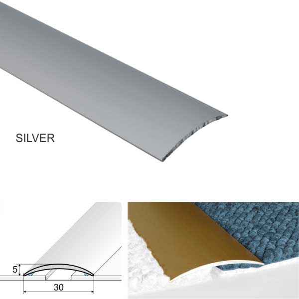 30mm Anodised Aluminium Self Adhesive Door Threshold  floor trim