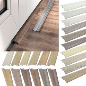 37mm Wood-Effect Aluminium Floor Edging Strip for Multi Purpose