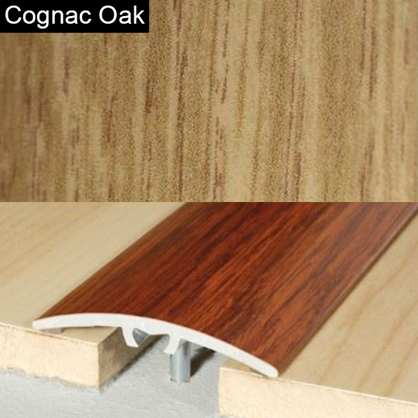 40mm Aluminium Wood Effect Door Bar Threshold Floor Edge Trim