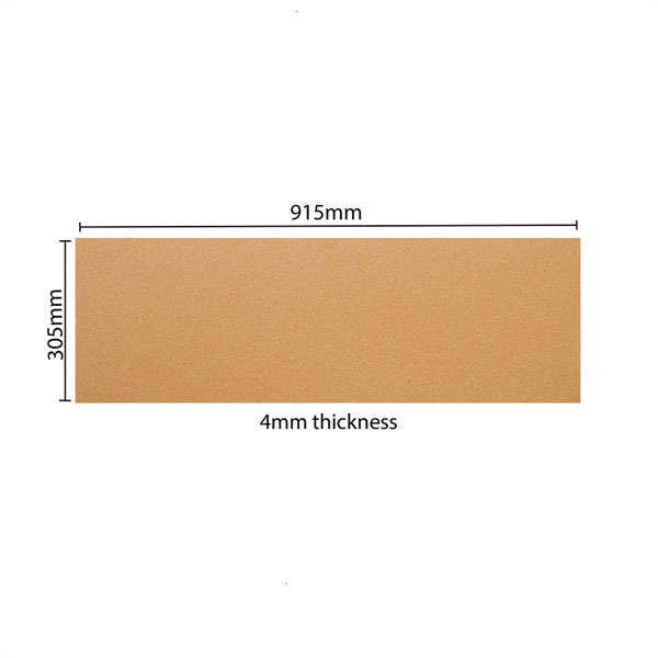 4mm Thick High Density Cork Rolls - Pack Of 3 