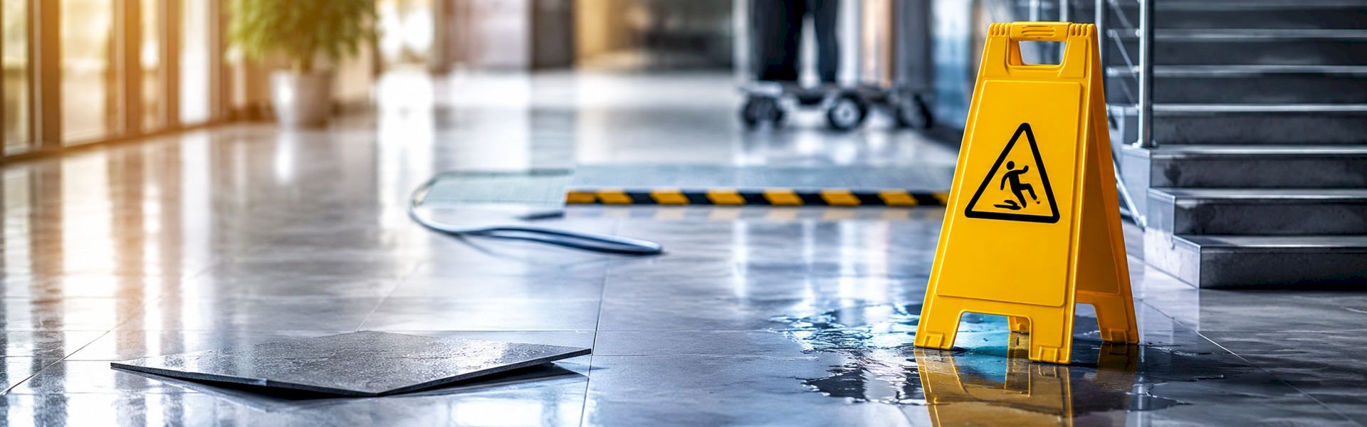 Workplace floor safety solutions designed to reduce slips, trips and uneven surface hazards
