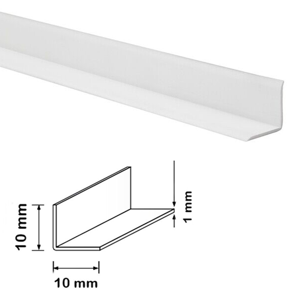 5 Metres Self Adhesive Plastic Pvc Corner 90 Degree Angle Trim Flexible