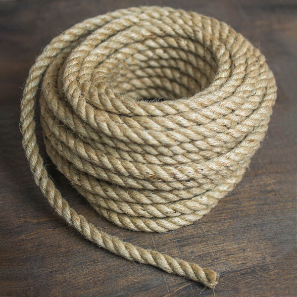 50m Long Strong Twisted Decking Cord  Jute Rope Garden Sash Camping