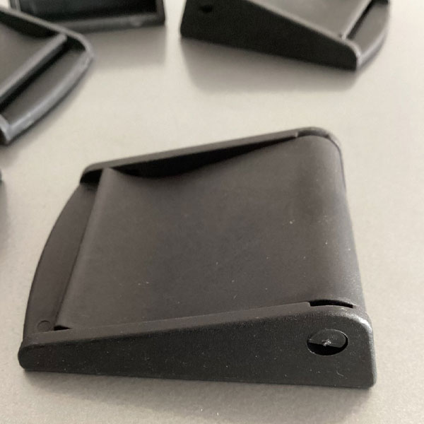 Black Plastic Cam Lever Flap Buckle - 50mm Wide Strap