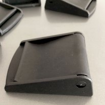 Black Plastic Cam Lever Flap Buckle - 50mm Wide Strap