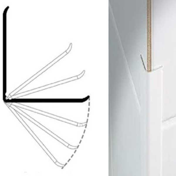 UPVC White Flexible 5m Long Angle Corner Trim