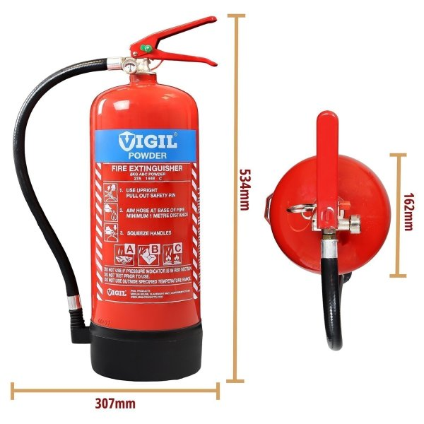 6ltr ABC Powder Red Fire Extinguisher