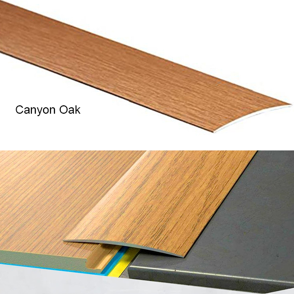 80mm Transition Strip Carpet Cover Door Floor Threshold Self-Adhesive Aluminium Wood Effect