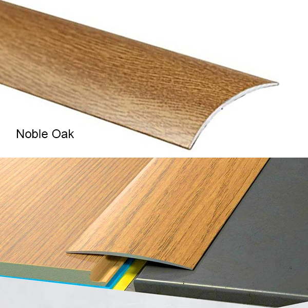 80mm Transition Strip Carpet Cover Door Floor Threshold Self-Adhesive Aluminium Wood Effect