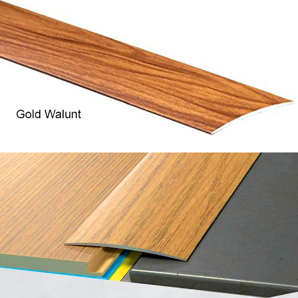 80mm Transition Strip Carpet Cover Door Floor Threshold Self-Adhesive Aluminium Wood Effect