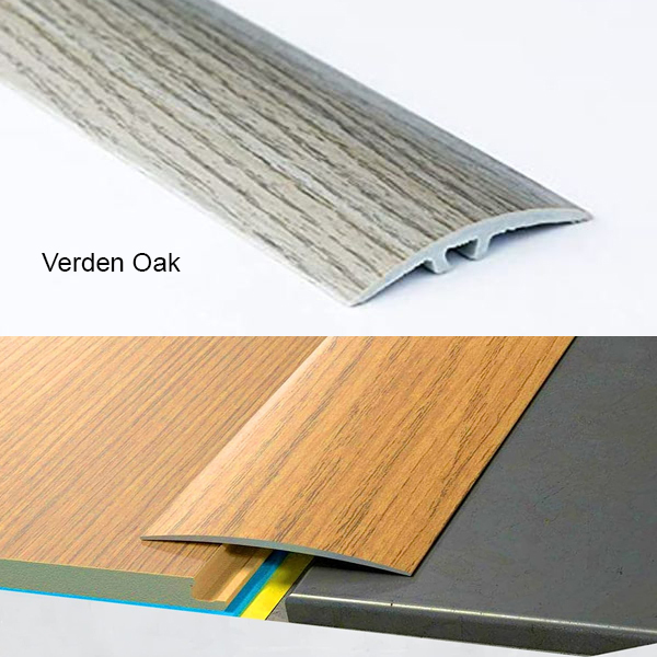 80mm Transition Strip Carpet Cover Door Floor Threshold Self-Adhesive Aluminium Wood Effect
