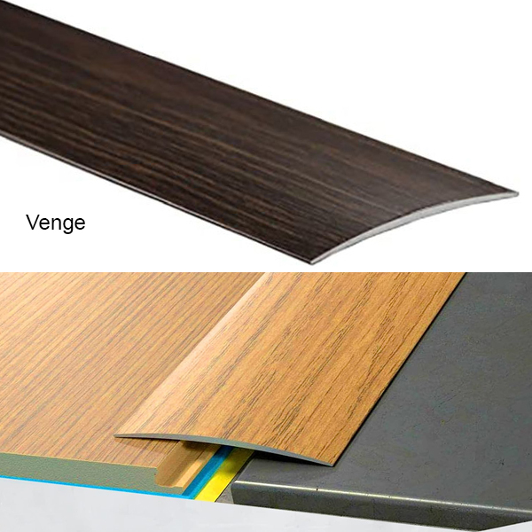 80mm Transition Strip Carpet Cover Door Floor Threshold Self-Adhesive Aluminium Wood Effect