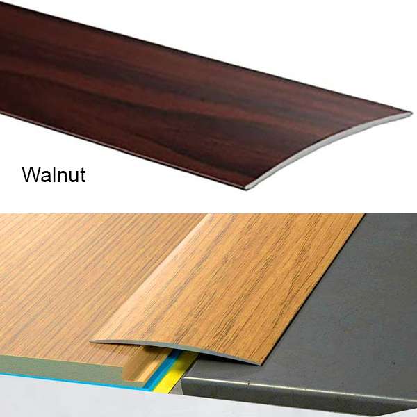 80mm Transition Strip Carpet Cover Door Floor Threshold Self-Adhesive Aluminium Wood Effect
