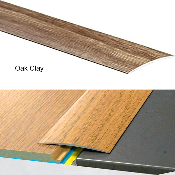 80mm Transition Strip Carpet Cover Door Floor Threshold Self-Adhesive Aluminium Wood Effect