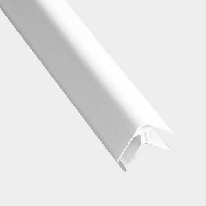 White PVC 2-Part Universal Corner Connector for 7.5–8mm Panels