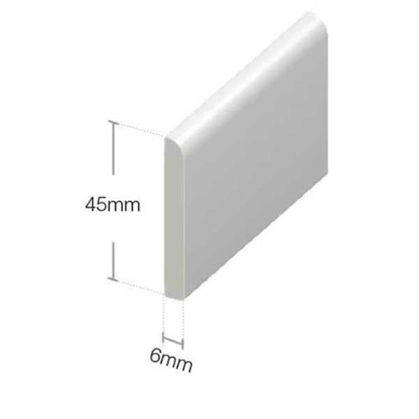 95mm UPVC Skirting Board Architrave Trim – Flat Modern Design
