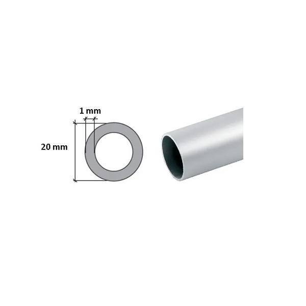 Aluminium 1m Long Round Tube Seamless Pipe
