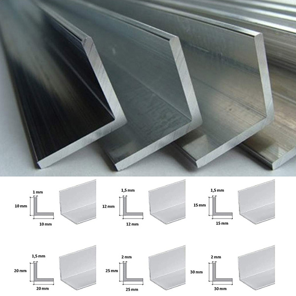 Aluminium Angle Extruded Angle Corner Wall Protector 1m Long