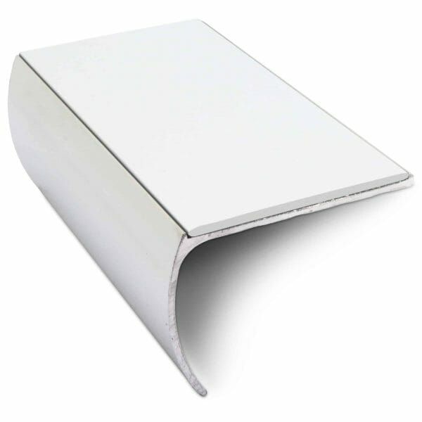 Aluminium Bullnose Stair Nosing Edge Trim 57mm x 40mm With Non Slip Pvc Insert