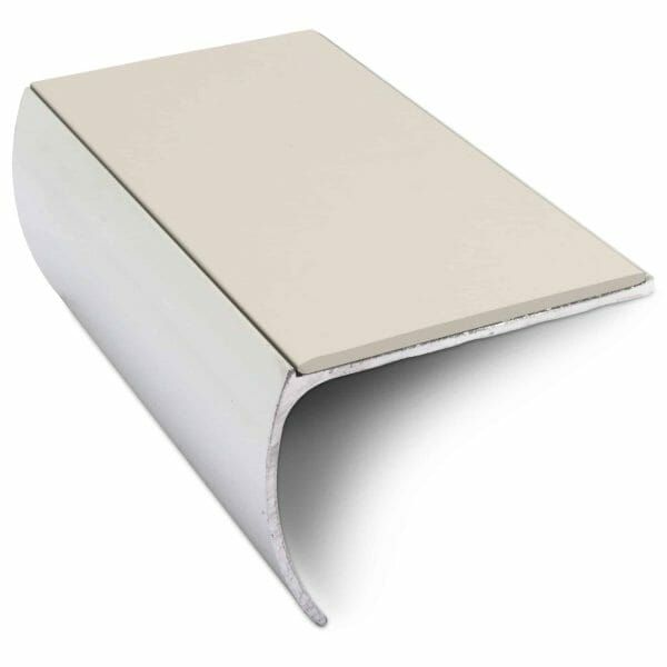 Aluminium Bullnose Stair Nosing Edge Trim 57mm x 40mm With Non Slip Pvc Insert