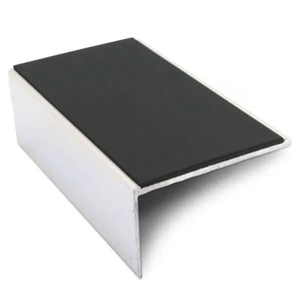 Commercial Stair Nosing Edge Trim 56mm x 32mm With Non Slip Pvc Insert Aluminium