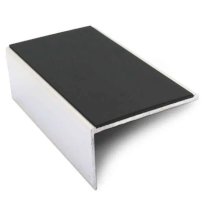 Commercial Stair Nosing Edge Trim 56mm x 32mm With Non Slip Pvc Insert Aluminium