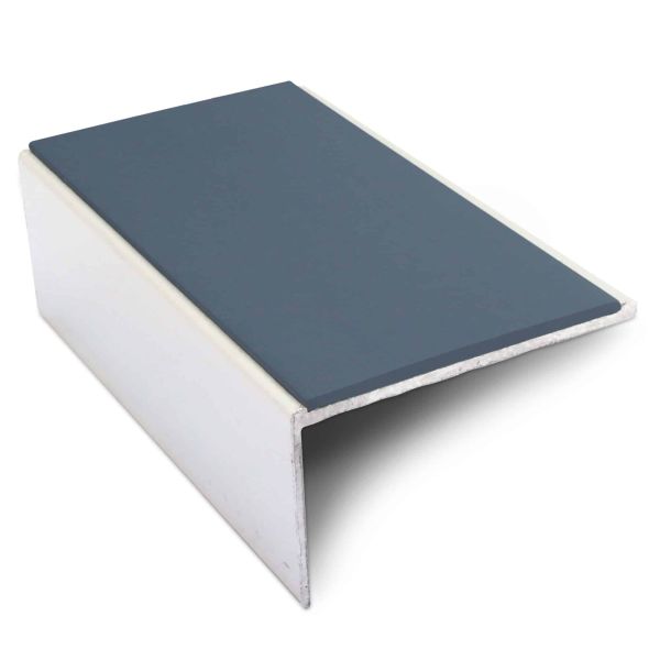Commercial Stair Nosing Edge Trim 56mm x 32mm With Non Slip Pvc Insert Aluminium