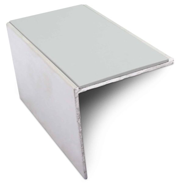 Aluminium Commercial Stair Nosing 56mm x 55mm Edge Trim With Non Slip Pvc Insert DDA Compliant