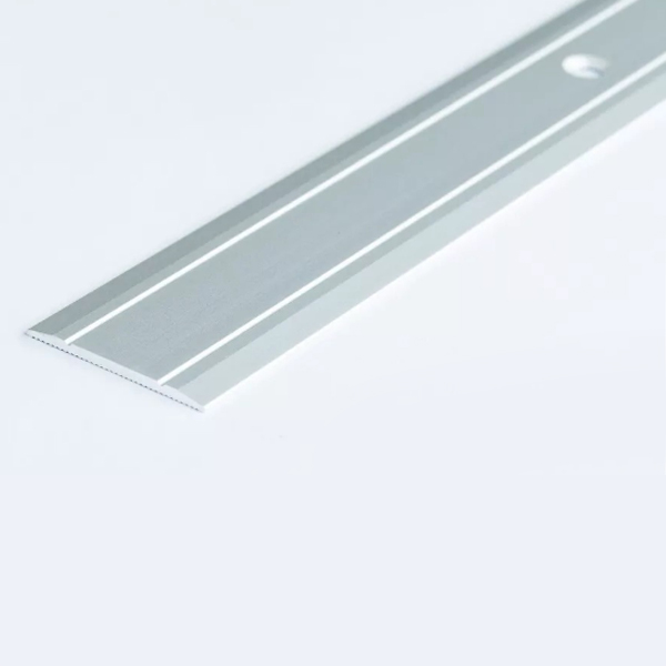 Aluminium Flat Screw Fix Door Trim Threshold Floor Edging Bar For Doorways, Room Entryways