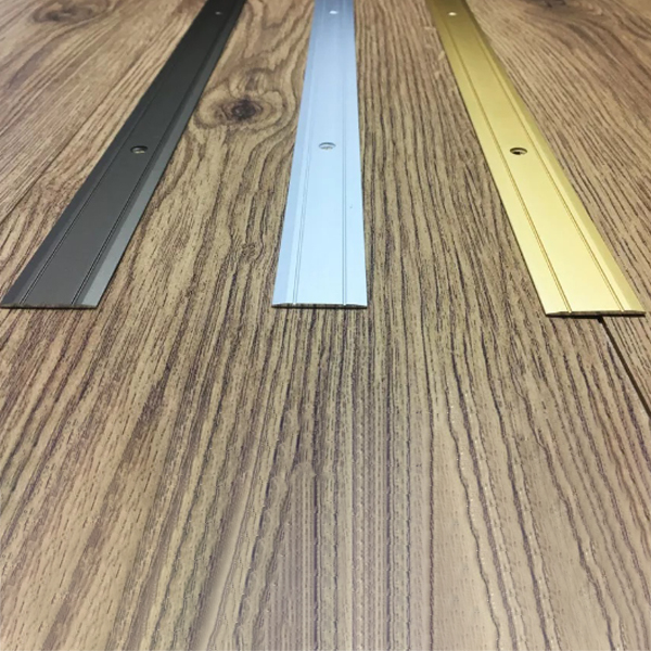 Aluminium Flat Screw Fix Door Trim Threshold Floor Edging Bar For Doorways, Room Entryways