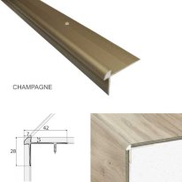 Aluminium Luxury Click Vinyl Flooring Stairs Nosing