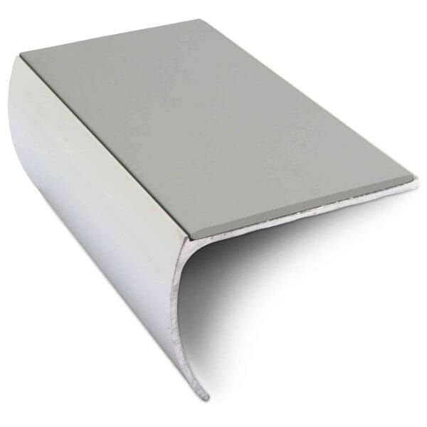 Aluminium Bullnose Stair Nosing Edge Trim 57mm x 40mm With Non Slip Pvc Insert