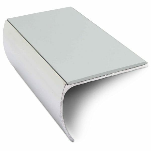 Aluminium Bullnose Stair Nosing Edge Trim 57mm x 40mm With Non Slip Pvc Insert