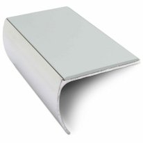 Aluminium Bullnose Stair Nosing Edge Trim 57mm x 40mm With Non Slip Pvc Insert