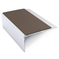 Aluminium Stair Nosing 66mm x 32mm Edge Trim With Non Slip Pvc Insert