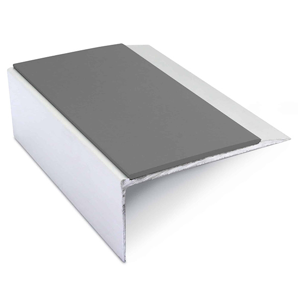 Aluminium Stair Nosing 66mm x 32mm Edge Trim With Non Slip Pvc Insert