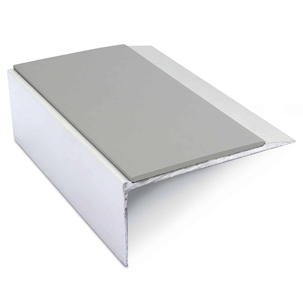 Aluminium Stair Nosing 66mm x 32mm Edge Trim With Non Slip Pvc Insert