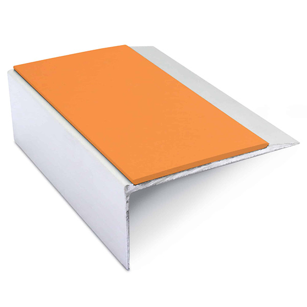 Aluminium Stair Nosing 66mm x 32mm Edge Trim With Non Slip Pvc Insert