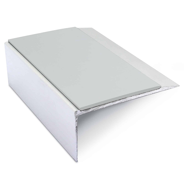 Aluminium Stair Nosing 66mm x 32mm Edge Trim With Non Slip Pvc Insert