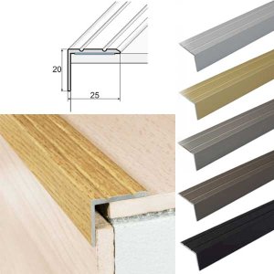 Aluminium Stair Nosing For Stairs Edge Protection Self Adhesive