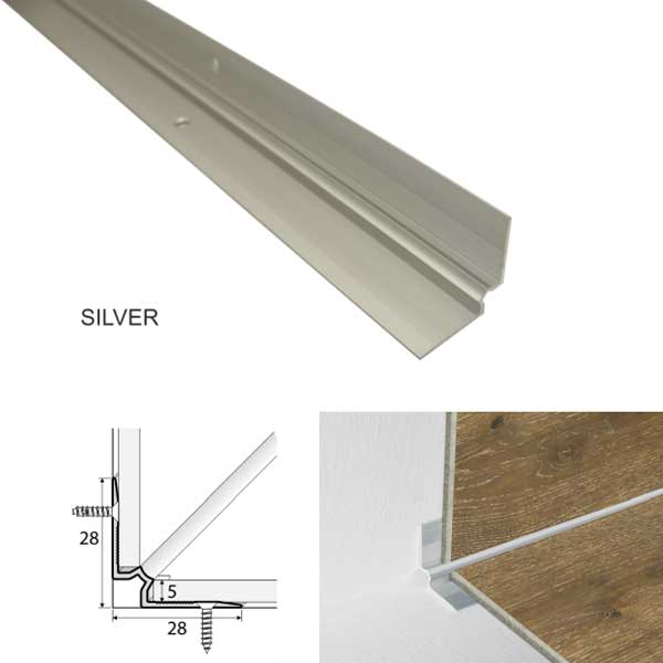 Aluminium Stairs Nosing For Inner corner Luxury Click Vinyl Flooring