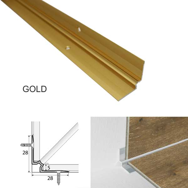 Aluminium Stairs Nosing For Inner corner Luxury Click Vinyl Flooring