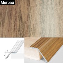 Aluminium Wood Effect Door Floor Trim Carpet Threshold Ramp