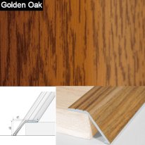 Aluminium Wood Effect Door Floor Trim Carpet Threshold Ramp