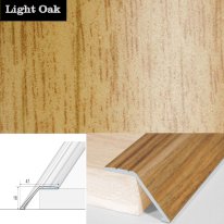 Aluminium Wood Effect Door Floor Trim Carpet Threshold Ramp