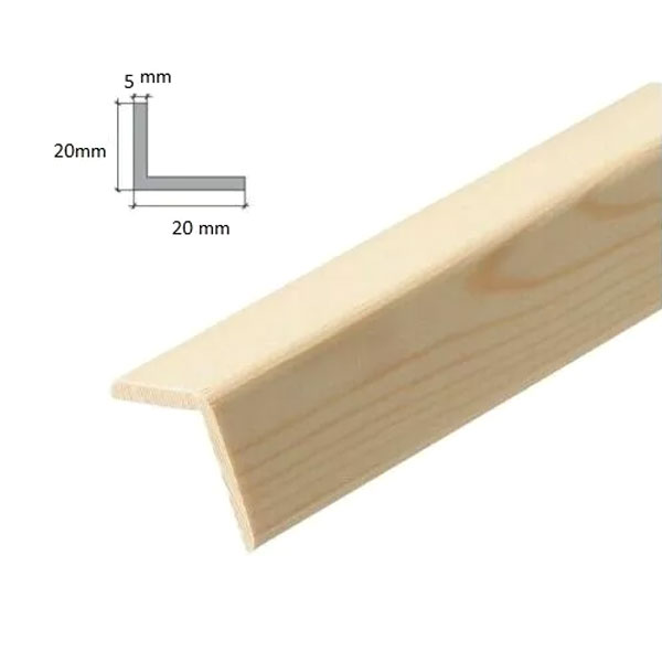 Angle Pine Corner Moulding Beading Wooden Timber Edging Trim - 2.4m Long