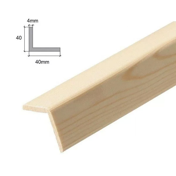 Angle Pine Corner Moulding Beading Wooden Timber Edging Trim - 2.4m Long