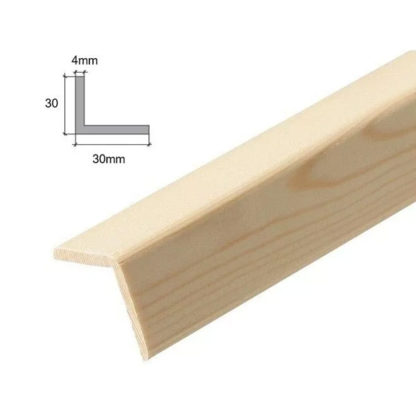 Angle Pine Corner Moulding Beading Wooden Timber Edging Trim - 2.4m Long